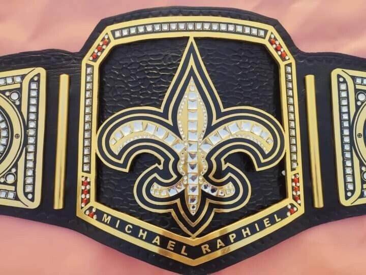 Nfl Custom New Orleans Saints Championship Wrestling Inspired Belt - photo 2 of 5 | Brex International