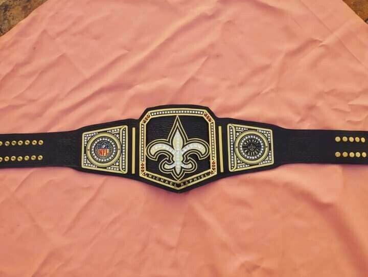 Nfl Custom New Orleans Saints Championship Wrestling Inspired Belt - photo 4 of 5 | Brex International