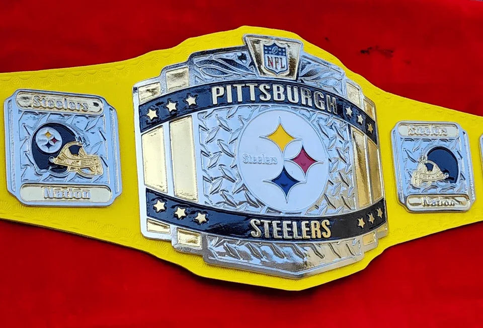 NFL Pittsburgh Steelers Super Bowl Championship Title Inspired Belt Football - photo 2 of 4 | Brex International