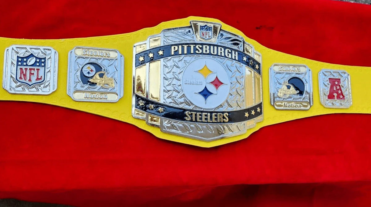 NFL Pittsburgh Steelers Super Bowl Championship Title Inspired Belt Football - photo 3 of 4 | Brex International