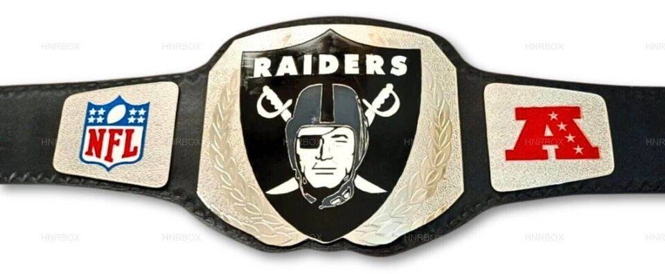 NFL Raiders Championship Inspired Belt Adult Size Brass - photo 2 of 3 | Brex International