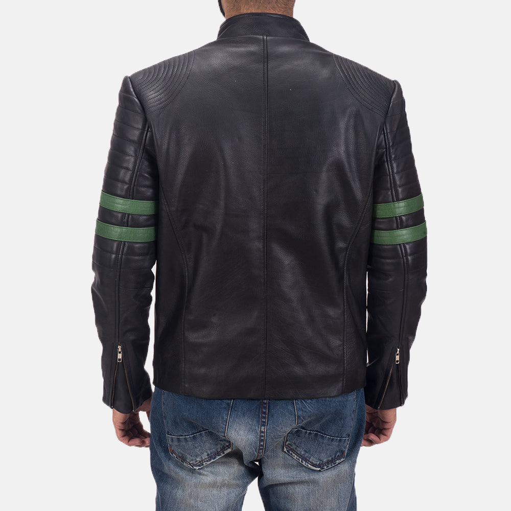 Night Trooper Leather Jacket - men's jacket in classic cowhide leather, view 4