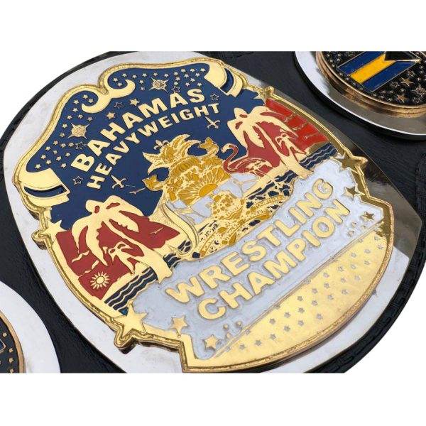 NWA Bahamas Bahamian Heavyweight Wrestling Championship Inspired Belt - photo 2 of 6 | Brex International