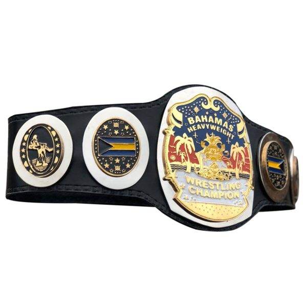 NWA Bahamas Bahamian Heavyweight Wrestling Championship Inspired Belt - photo 5 of 6 | Brex International
