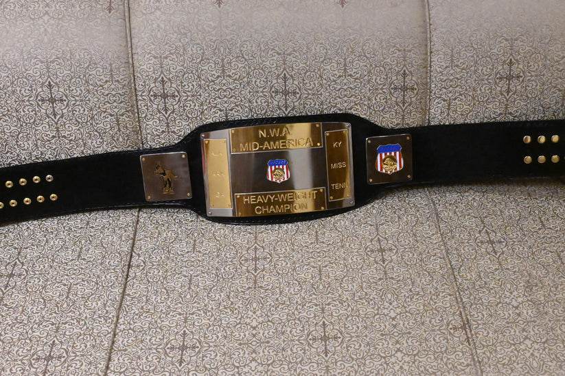 NWA Mid America Heavyweight Champion Dual Plated Inspired Title Belt - photo 2 of 3 | Brex International