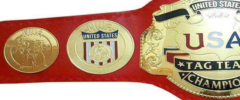 NWA United States Wrestling Tag Team Championship Inspired Title Belt - photo 3 of 3 | Brex International