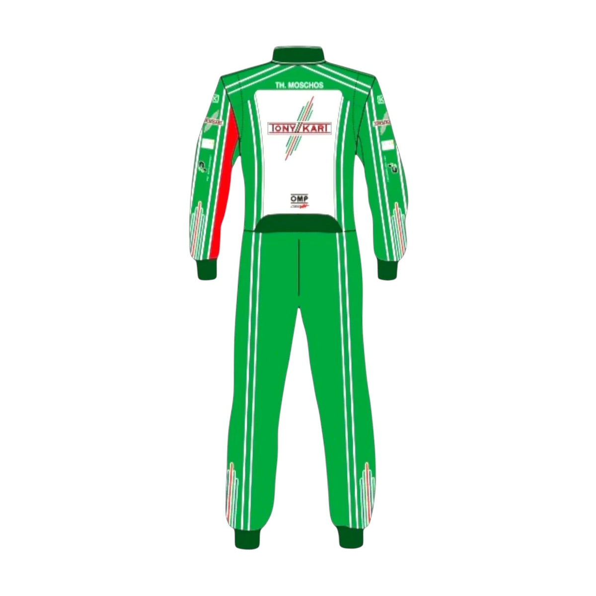 OMP Tony Kart Sublimation Printed Go Kart Racing Suit – Driver Pro Overall - go-kart racing suit, view 2 | Brex International