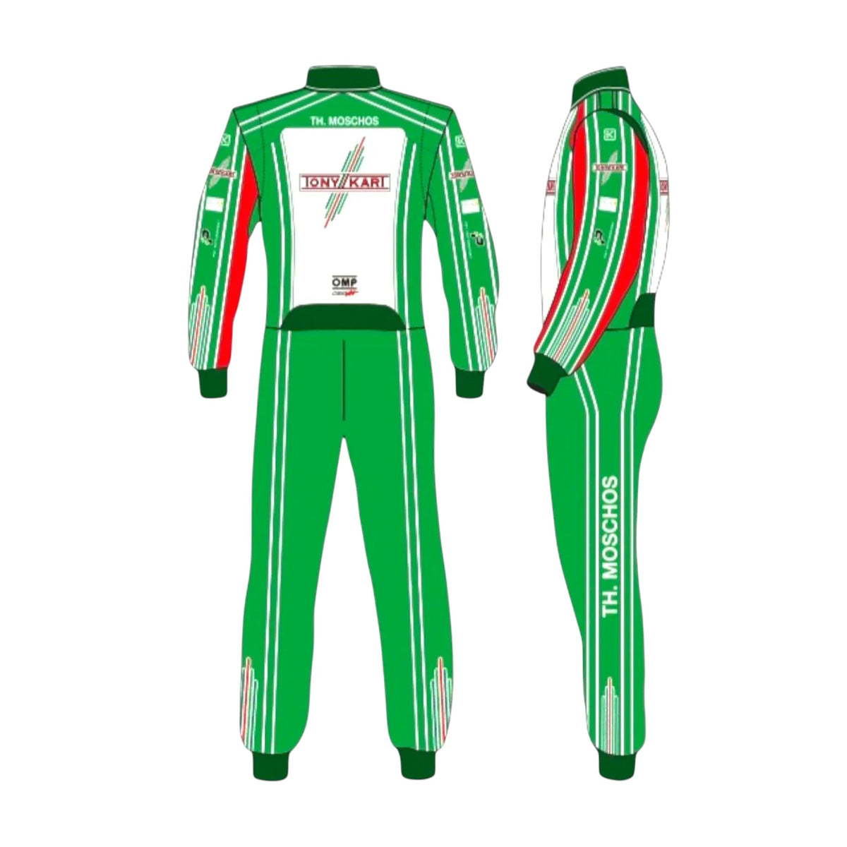 OMP Tony Kart Sublimation Printed Go Kart Racing Suit – Driver Pro Overall - go-kart racing suit, view 5 | Brex International
