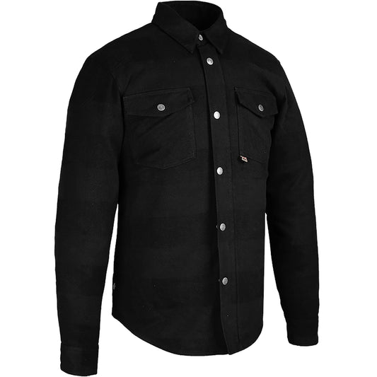 Oxford Kickback 2.0 Aramid Fibre Riding Shirt - Black - Oxford motorcycle riding shirt, view 1