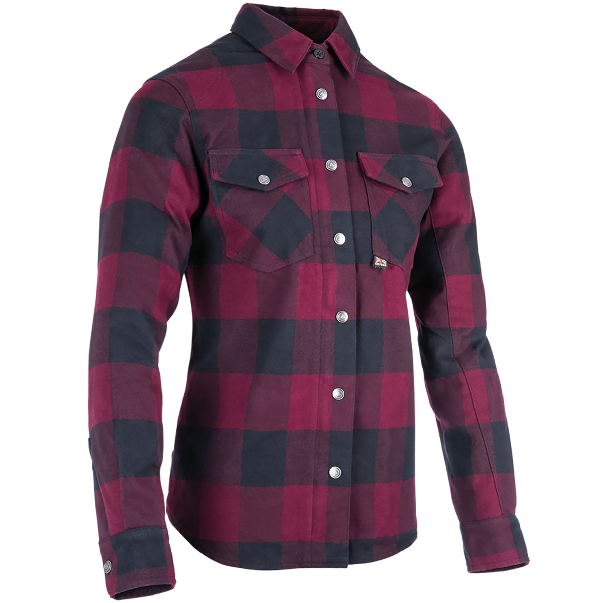 Oxford Ladies Kickback 2.0 Riding Shirt - Red Check - Oxford motorcycle riding shirt, view 1