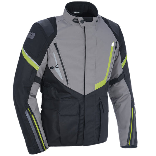 Oxford Montreal 4.0 Textile Jacket - Black / Grey / Fluo - Oxford motorcycle jacket, view 1