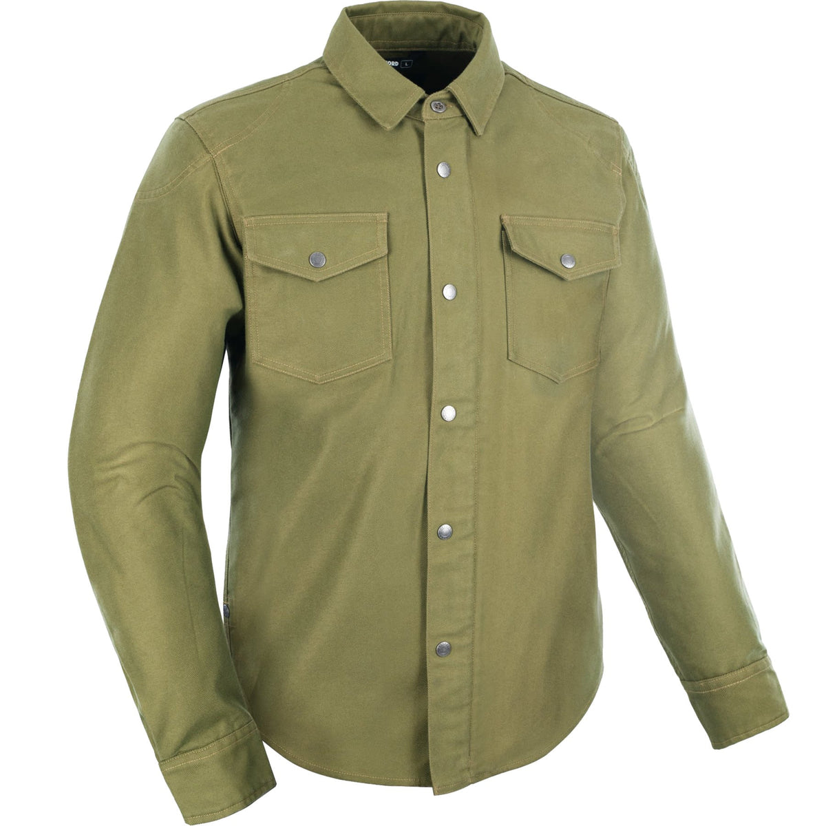 Oxford Original Approved AA Riding Shirt - Khaki - Oxford motorcycle riding shirt, view 1