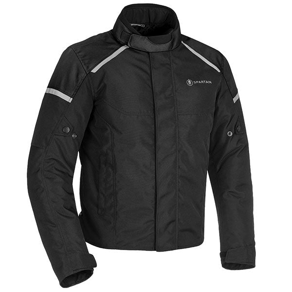 Oxford Spartan Waterproof Short Textile Jacket - Black - Oxford Spartan motorcycle jacket, view 1