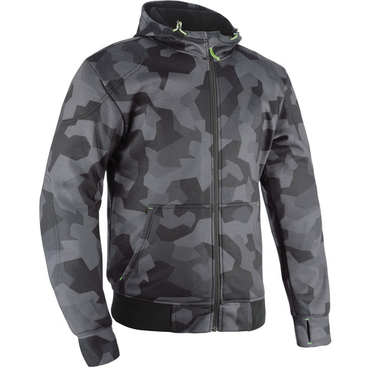 Oxford Super Hoodie 2.0 - Grey / Camo - Oxford motorcycle hoodie, view 1