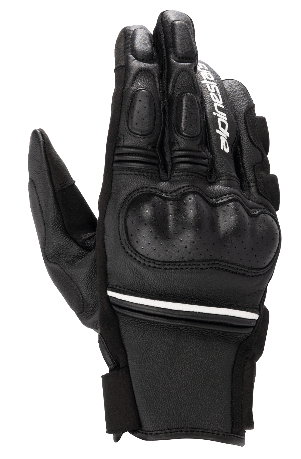 Phenom Leather Gloves - Black/White - Alpinestars motorcycle gloves, view 1
