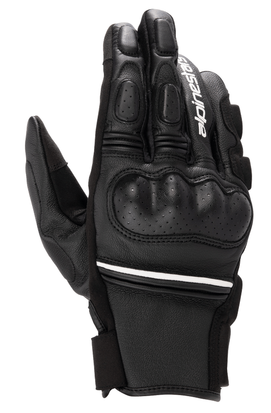 Phenom Leather Gloves - Black/White - Alpinestars motorcycle gloves, view 1