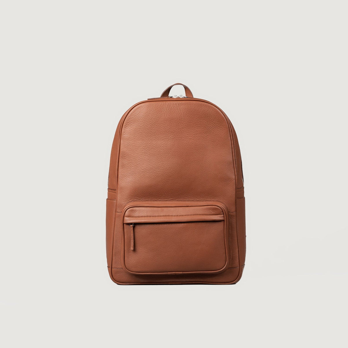 Brex Philos Brown Leather Backpack - brown leather backpack, view 1