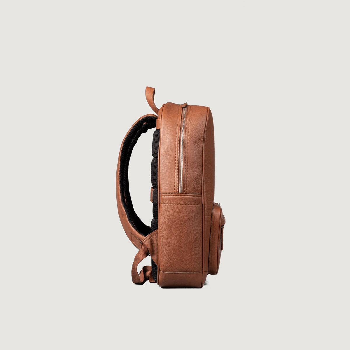 Brex Philos Brown Leather Backpack - brown leather backpack, view 3