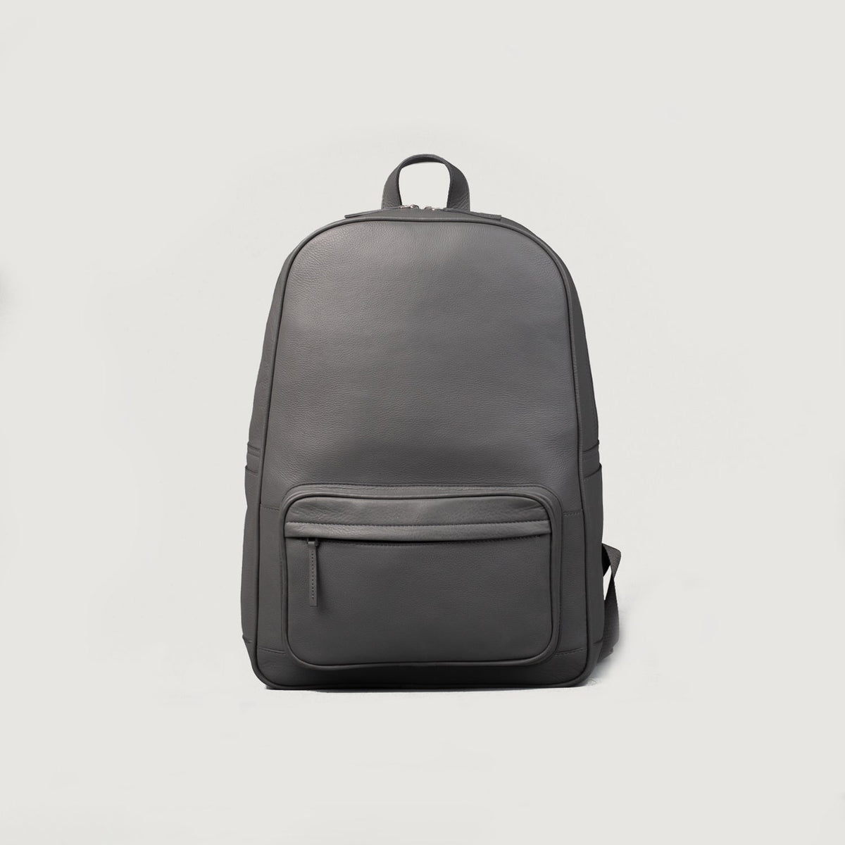 Brex Philos Grey Leather Backpack - grey leather backpack, view 1