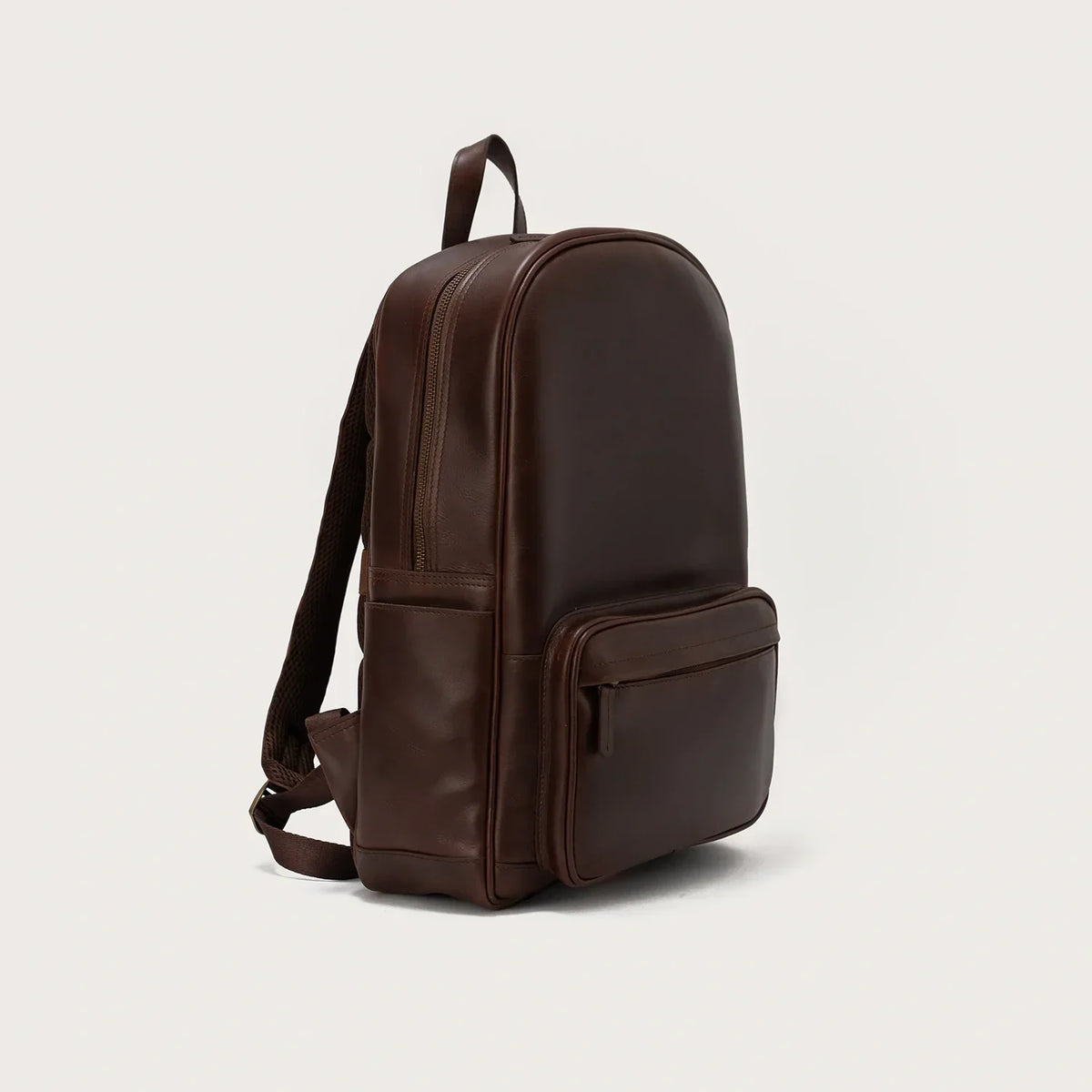 Brex Philos Vintage Brown Leather Backpack - brown vintage leather backpack, view 3
