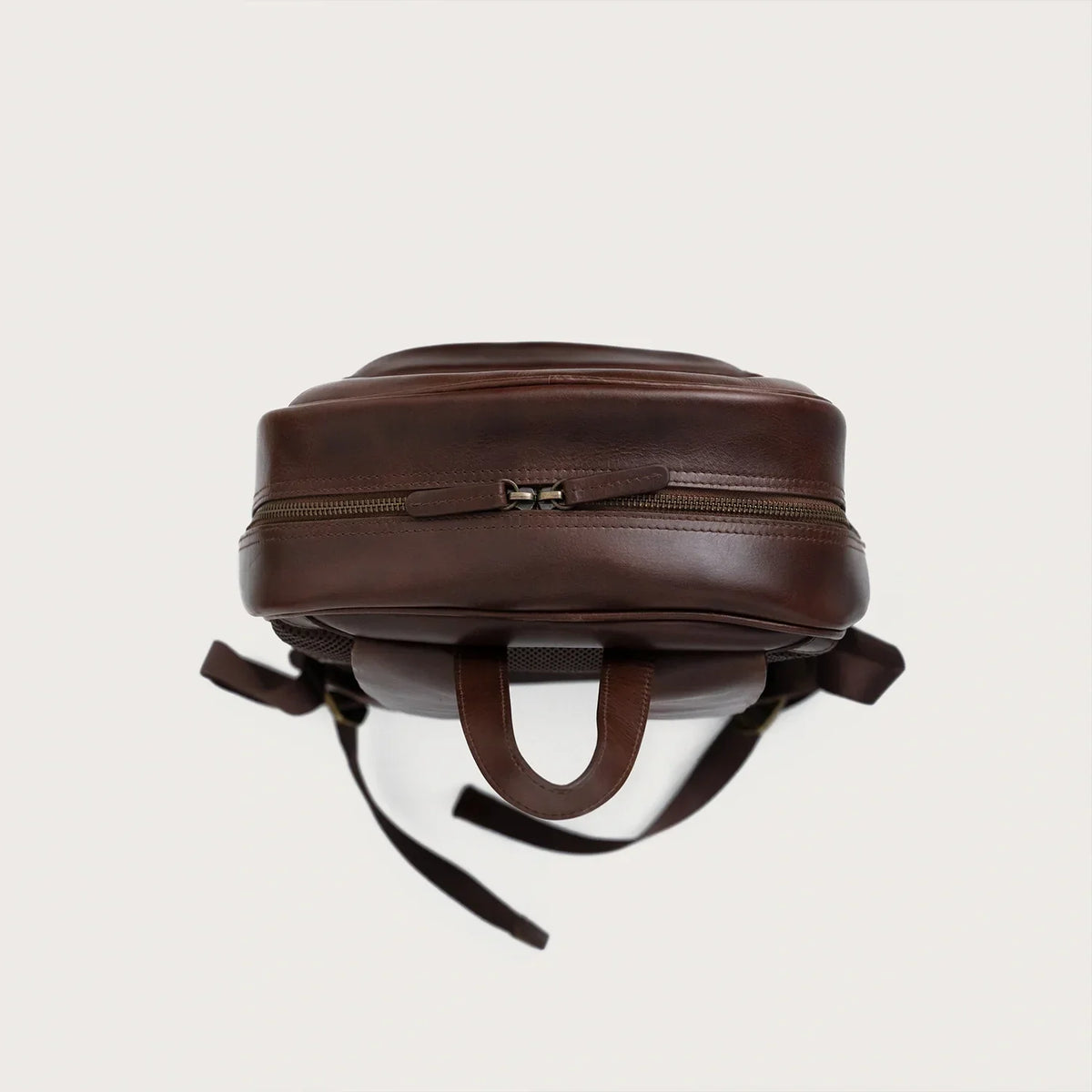 Brex Philos Vintage Brown Leather Backpack - brown vintage leather backpack, view 4