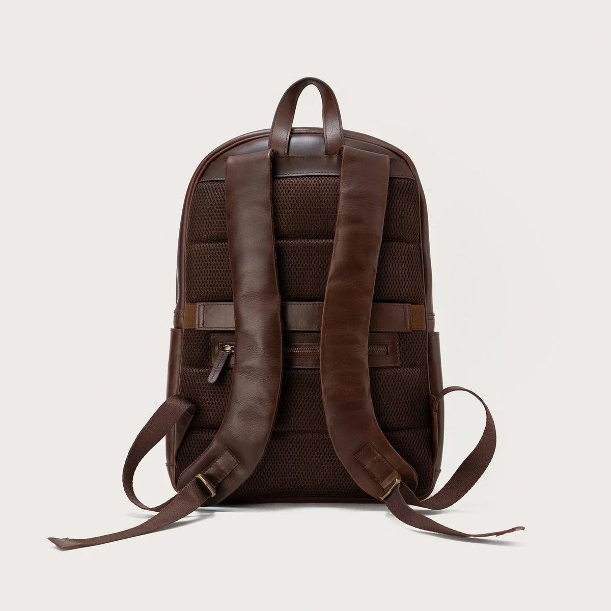 Brex Philos Vintage Brown Leather Backpack - brown vintage leather backpack, view 6