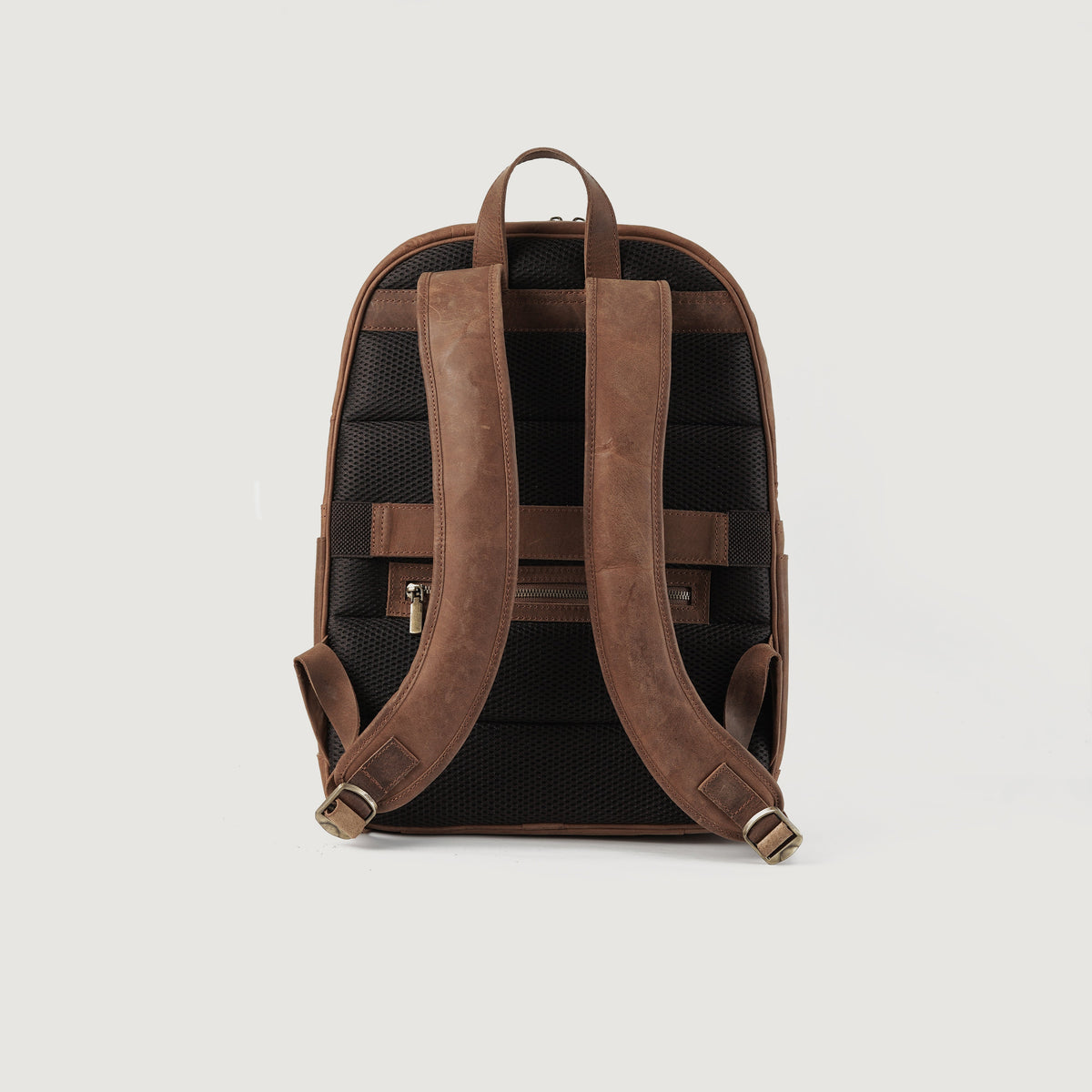 Brex Philos Vintage Tan Leather Backpack - tan vintage leather backpack, view 4