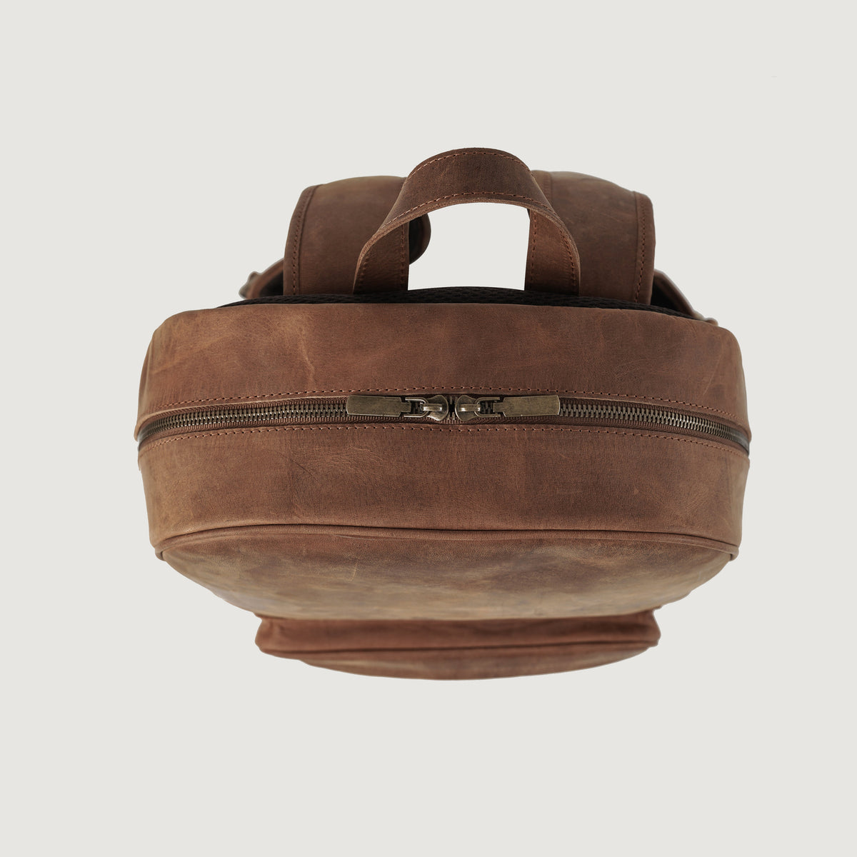 Brex Philos Vintage Tan Leather Backpack - tan vintage leather backpack, view 5