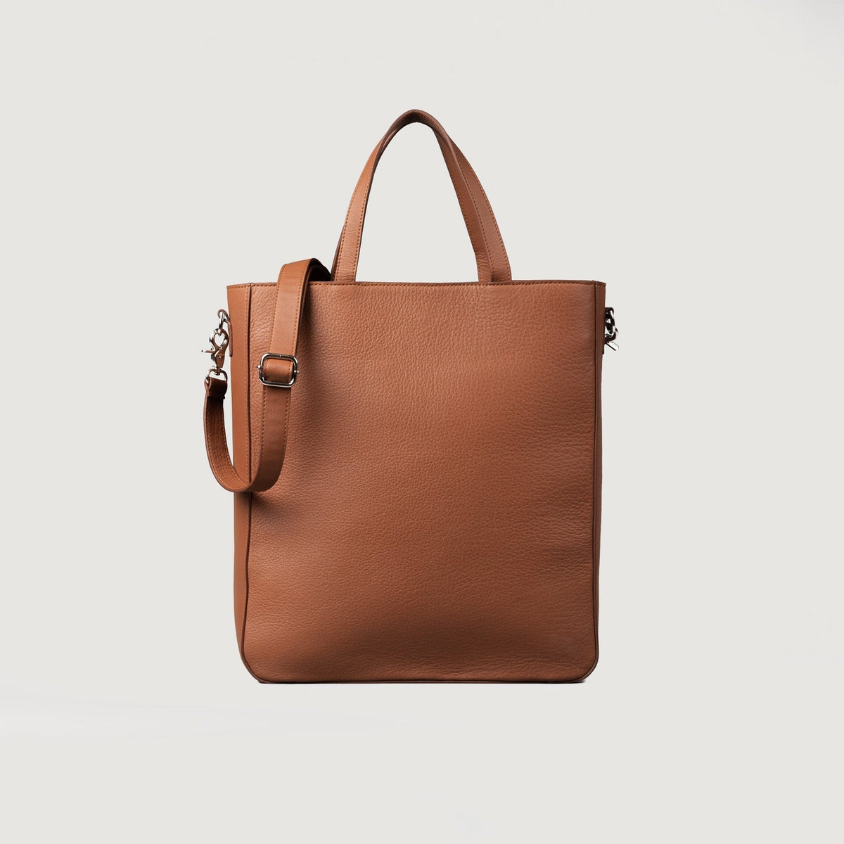 Brex Poet Brown Leather Tote Bag - brown leather tote bag, view 3