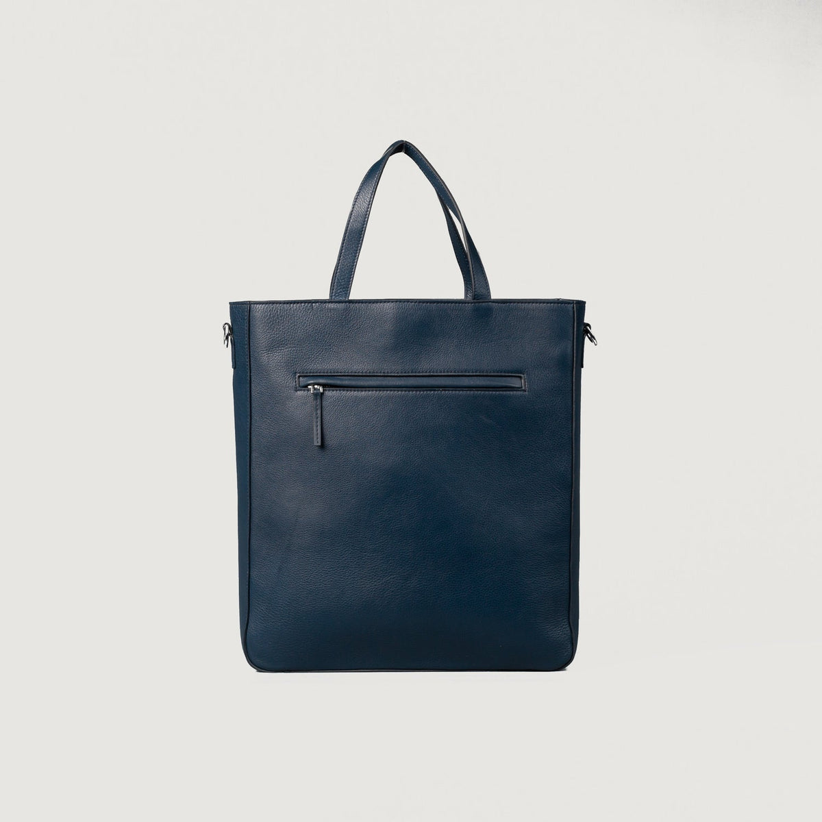 Brex Poet Midnight Blue Leather Tote Bag - midnight blue leather tote bag, view 1