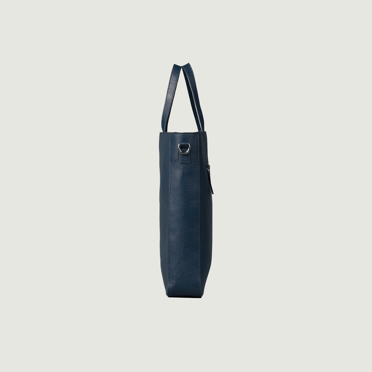 Brex Poet Midnight Blue Leather Tote Bag - midnight blue leather tote bag, view 4