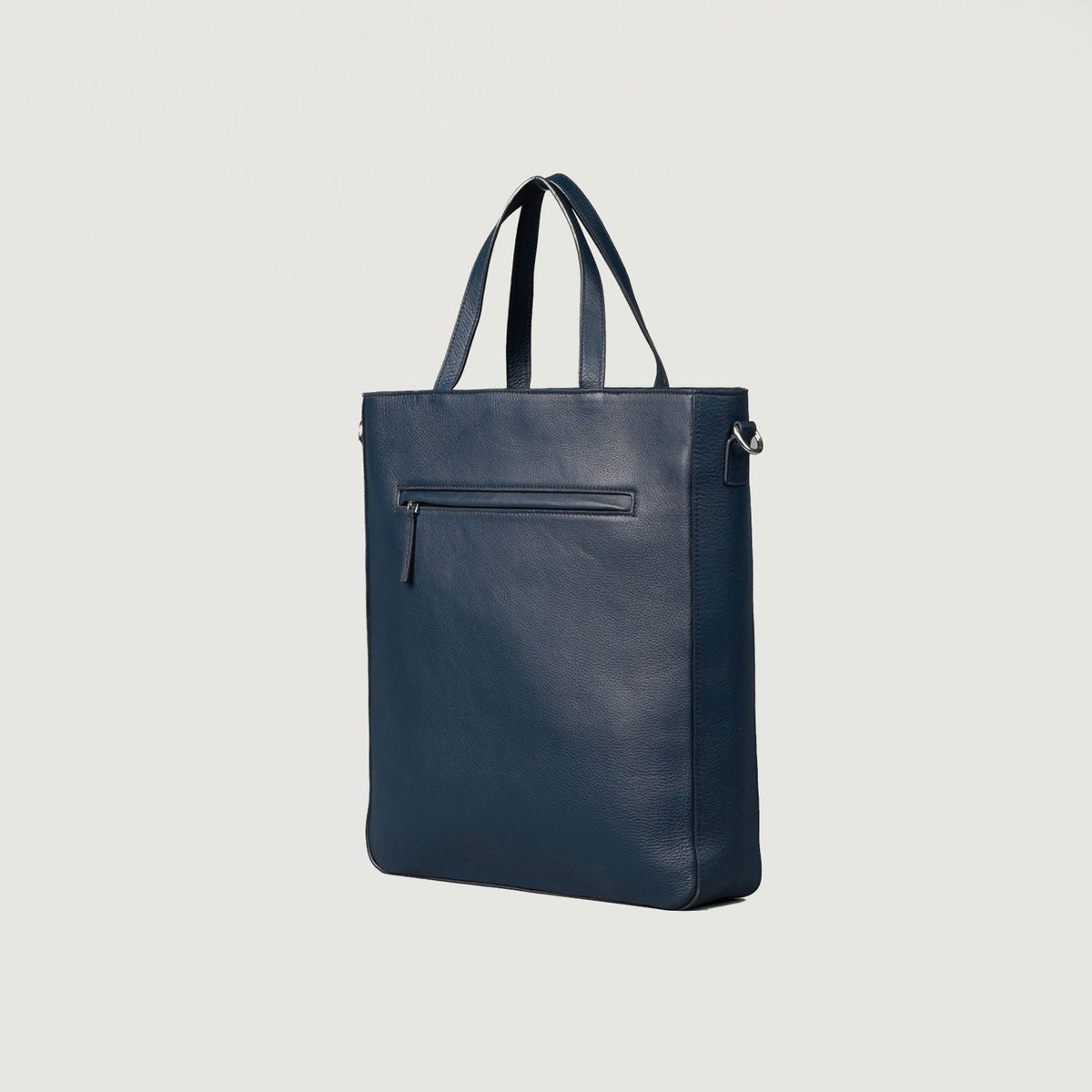 Brex Poet Midnight Blue Leather Tote Bag - midnight blue leather tote bag, view 6