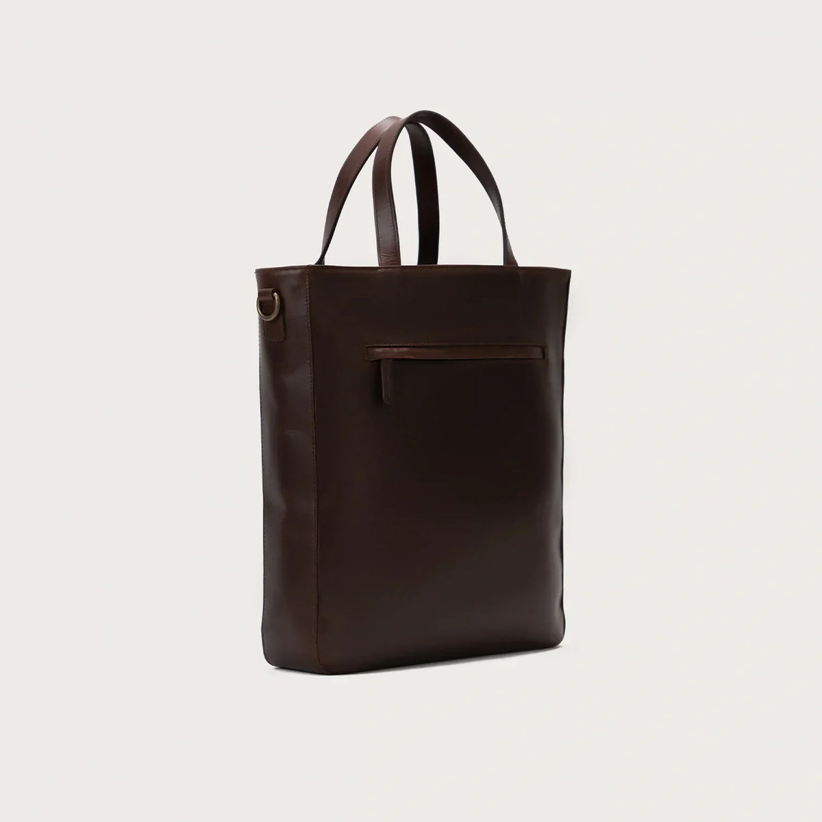 Brex Poet Vintage Brown Leather Tote Bag - brown leather vintage tote bag, view 3