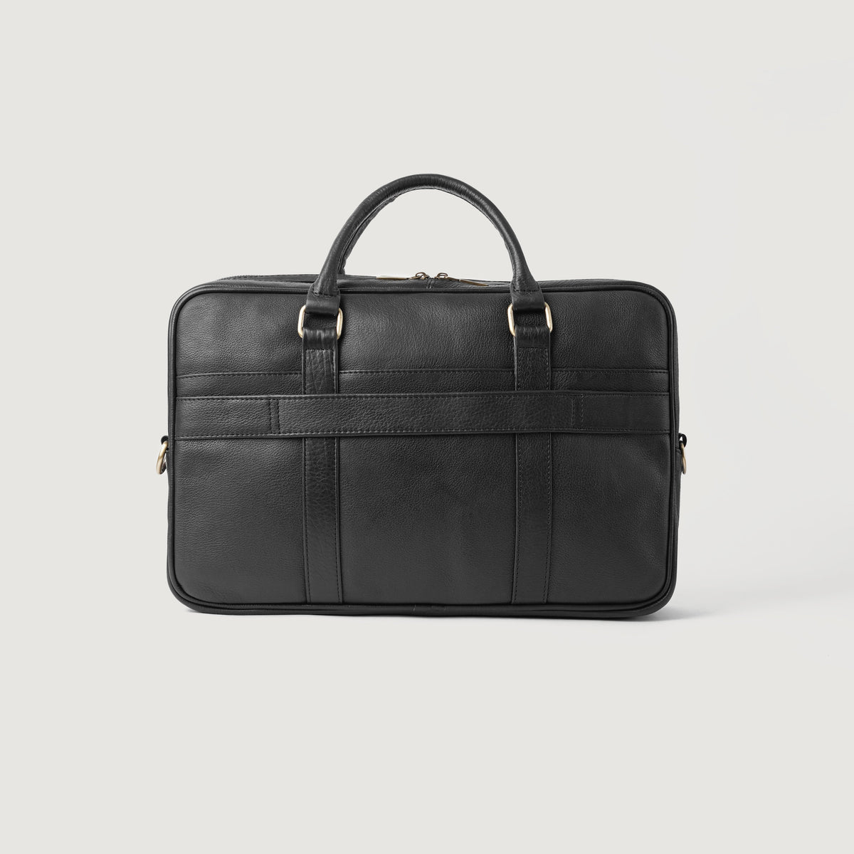 Brex Preston Black Leather Briefcase - black leather briefcase, view 1