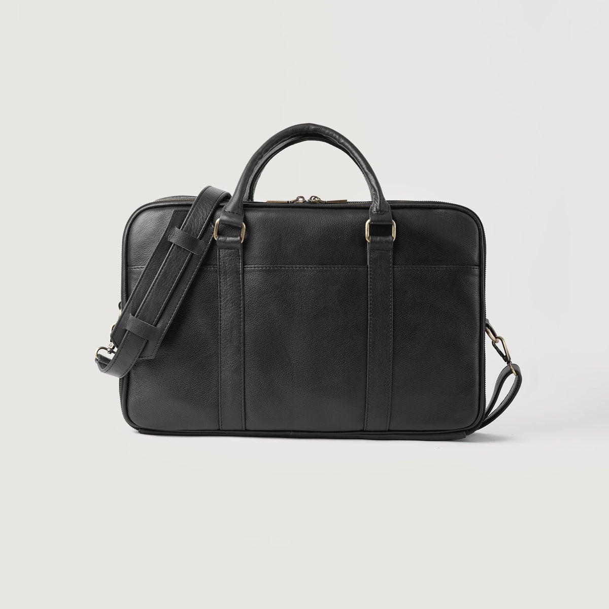 Brex Preston Black Leather Briefcase - black leather briefcase, view 7