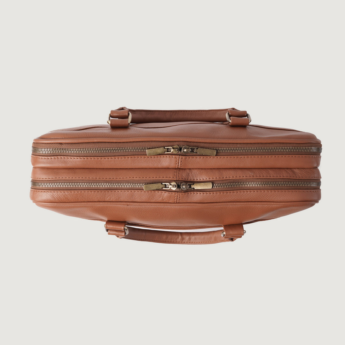 Brex Preston Brown Leather Briefcase - brown leather briefcase, view 4
