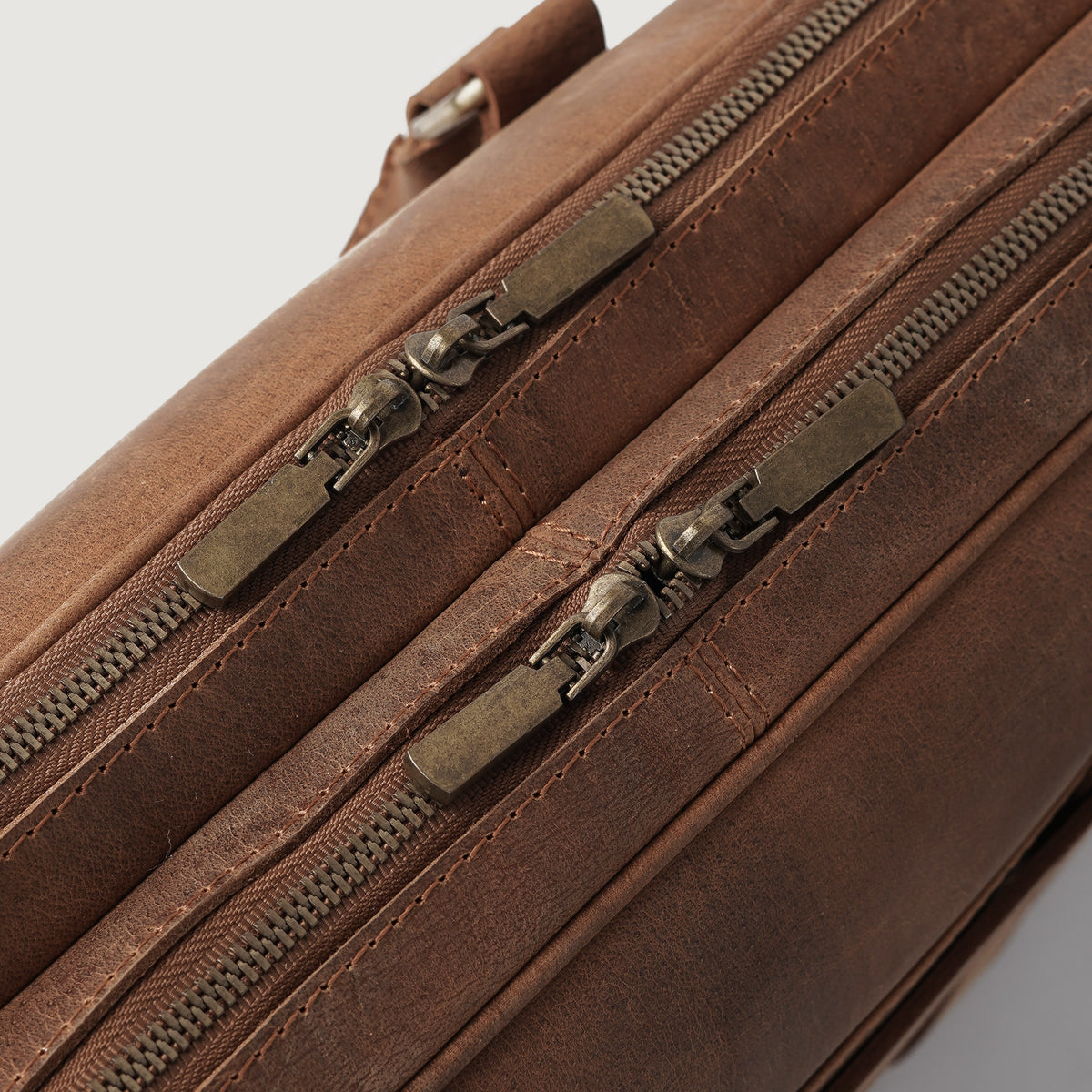 Brex Preston Vintage Tan Leather Briefcase - tan vintage leather briefcase, view 3