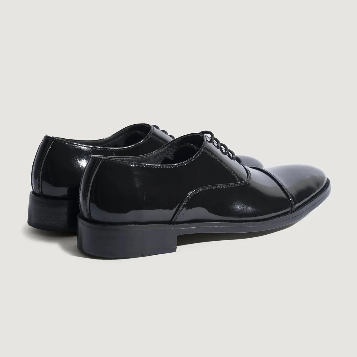 Professor Oxford Black Patent Leather Shoes - men's shoes in black patent leather, view 4