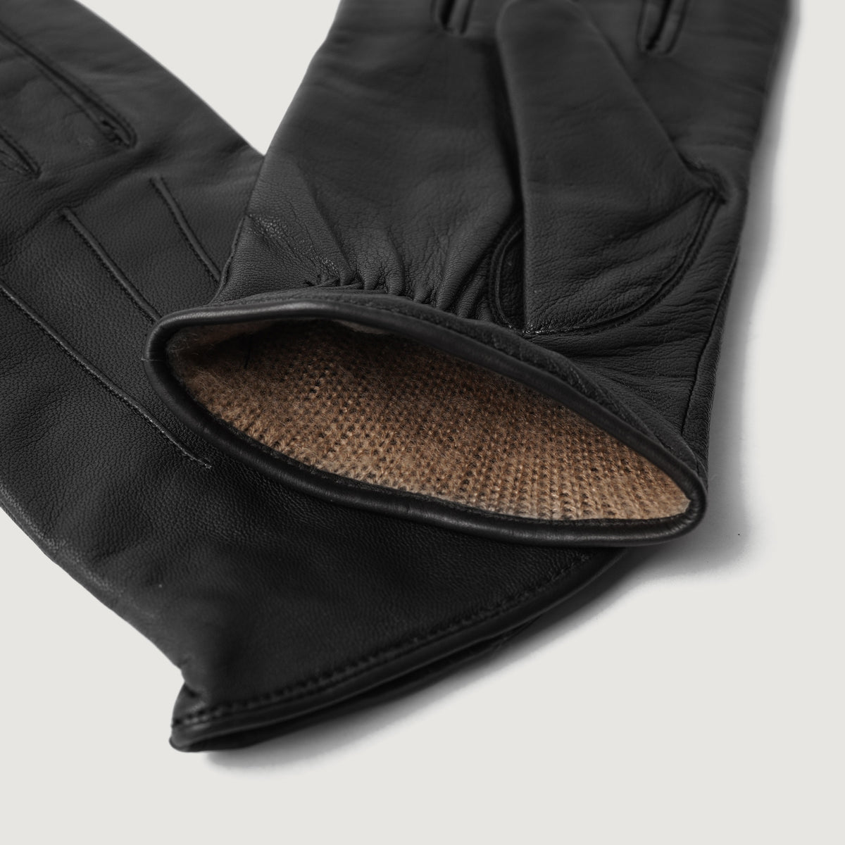 Brex Ralph Black Leather Dress Gloves - black men's dress leather gloves, view 2