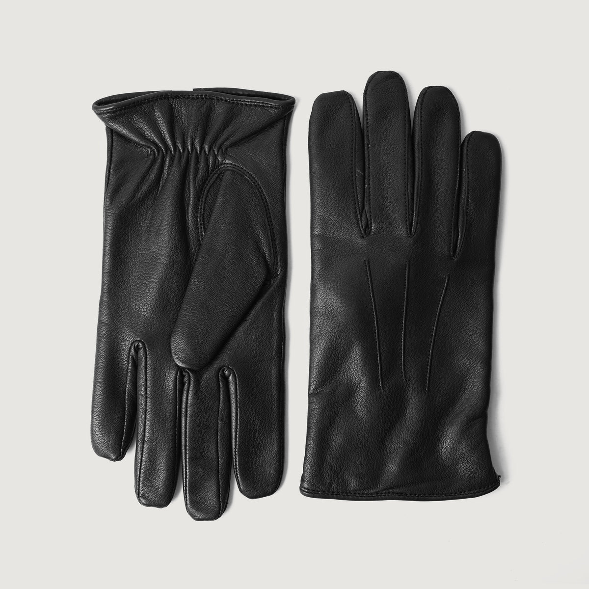 Brex Ralph Black Leather Dress Gloves - black men's dress leather gloves, view 5