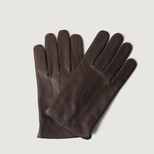 Brex Ralph Brown Leather Dress Gloves - brown men's dress leather gloves, view 1