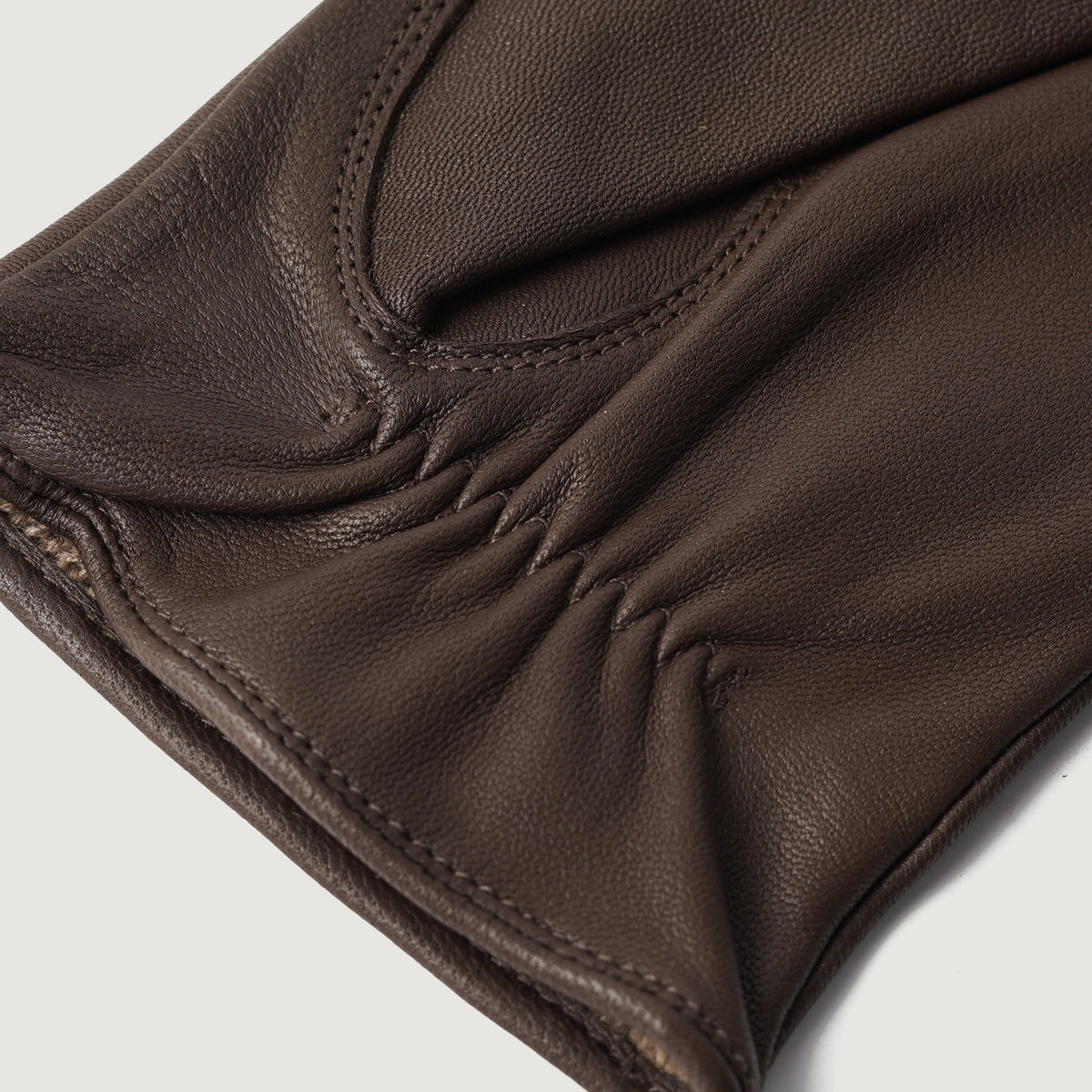 Brex Ralph Brown Leather Dress Gloves - brown men's dress leather gloves, view 2
