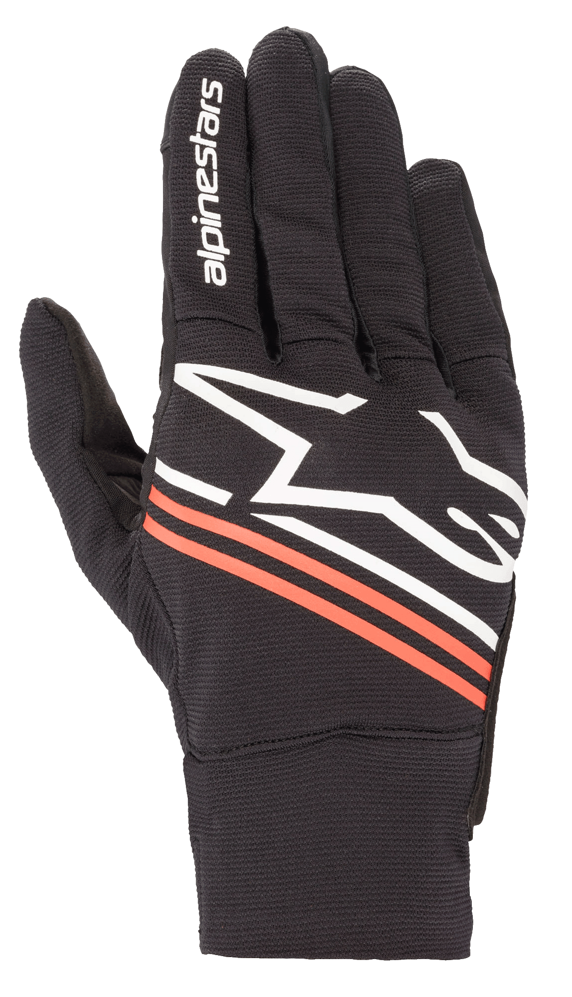 Reef Gloves - Black/White/Red Fluorescent - Alpinestars motorcycle gloves, view 1