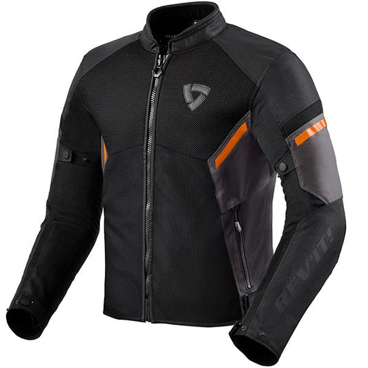 Rev'it GT-R Air 3 Textile Jacket - Black / Neon Orange - Rev'it motorcycle jacket, view 1