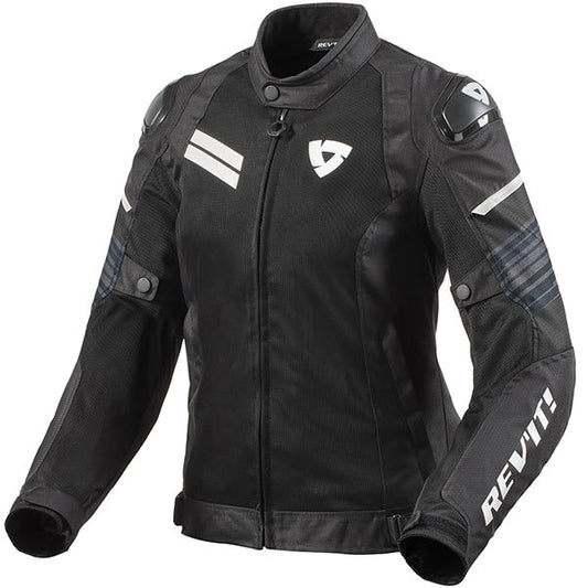 Rev'it Ladies Apex Air H2O Textile Jacket - Black / White - Rev'it motorcycle jacket, view 1