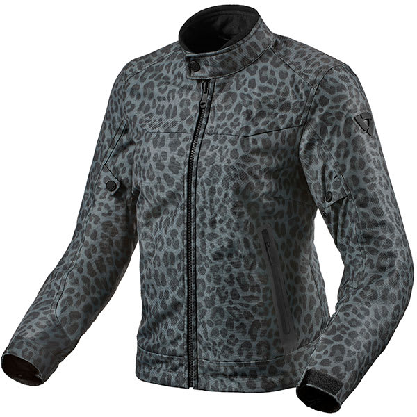 Rev'it Ladies Shade H2O Textile Jacket - Leopard Grey - Rev'it motorcycle jacket, view 1