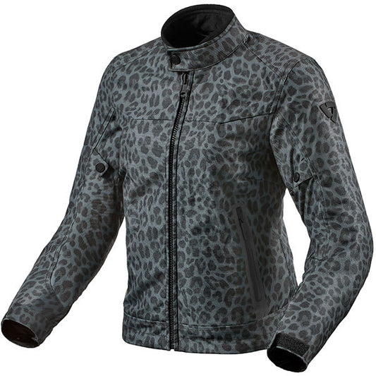 Rev'it Ladies Shade H2O Textile Jacket - Leopard Grey - Rev'it motorcycle jacket, view 1