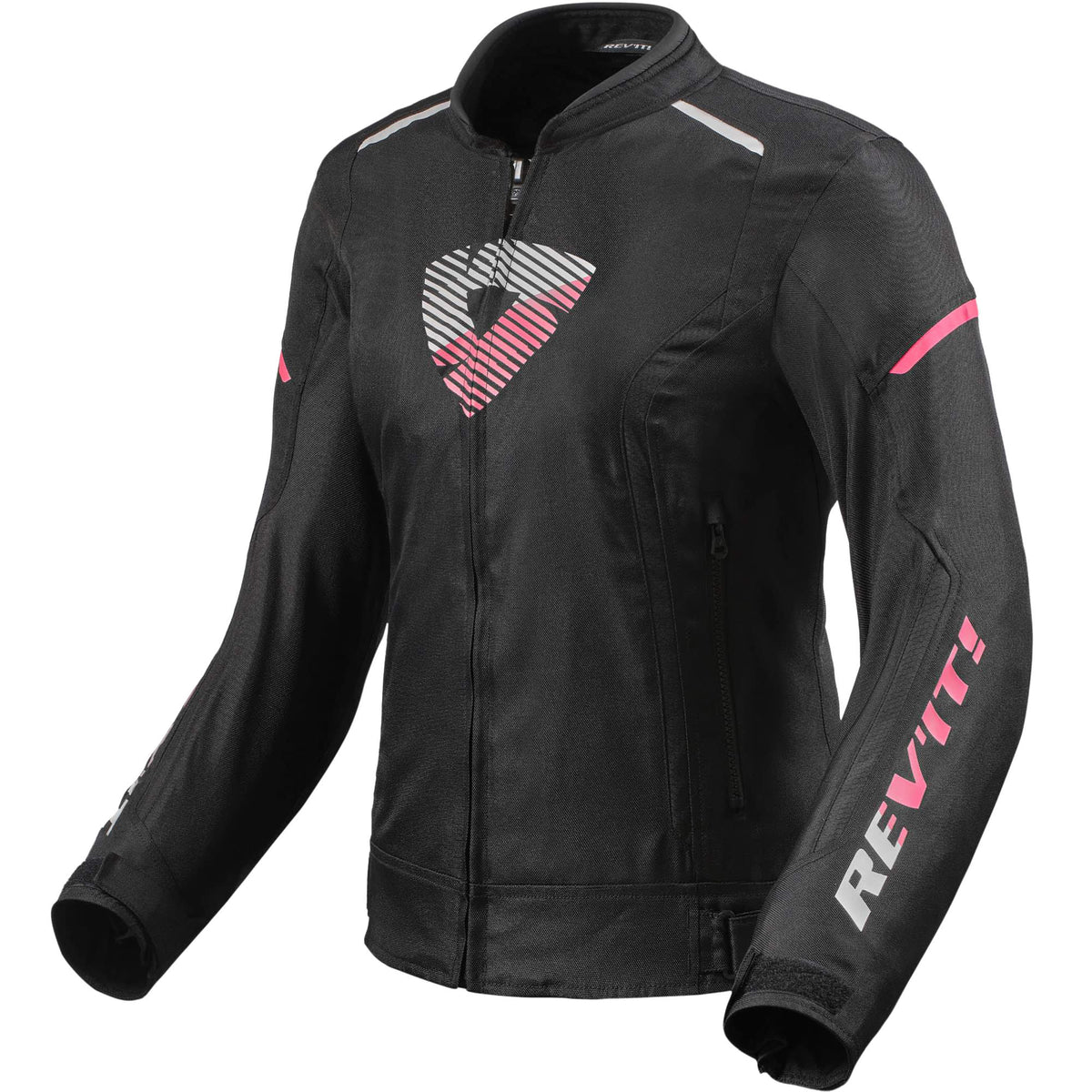 Rev'it Ladies Sprint H2O Textile Jacket - Black / Pink - Rev'it motorcycle jacket, view 1