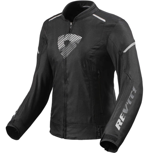 Rev'it Ladies Sprint H2O Textile Jacket - Black / White - Rev'it motorcycle jacket, view 1