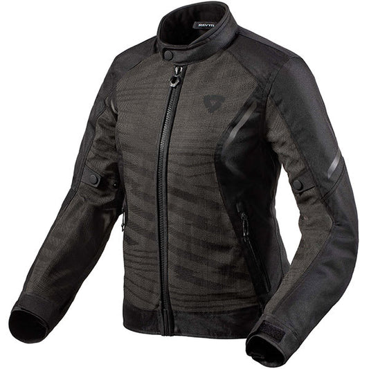Rev'it Ladies Torque 2 H2O Textile Jacket - Black / Anthracite - Rev'it motorcycle jacket, view 1